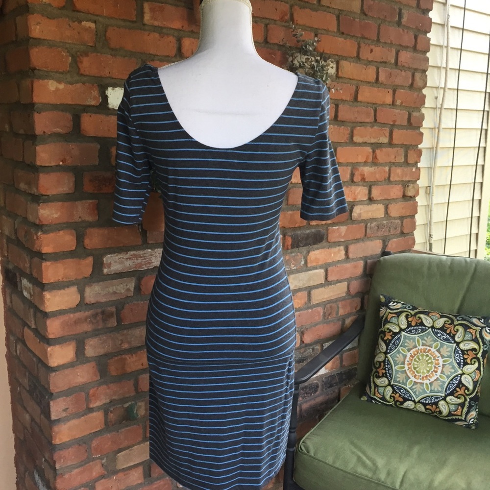 Basic Cotton Striped Dress - Picture 3 of 4